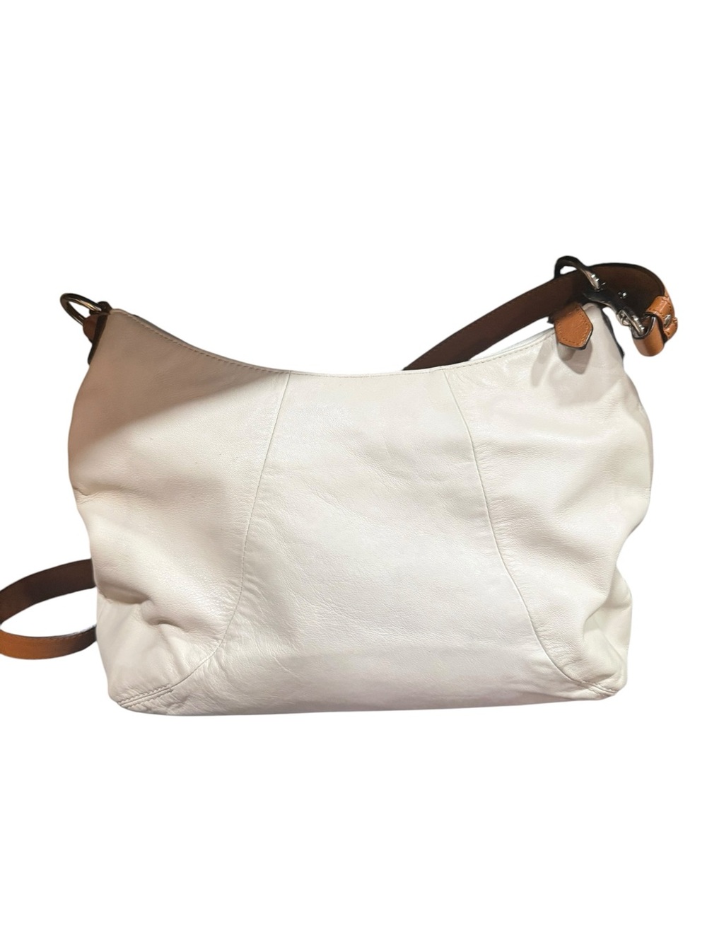 Coach Soho F19580 Ivory Leather Flap Shoulder Bag Tan Trim 2012 - Picture 4 of 9